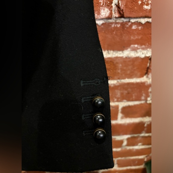 Proenza Schouler Black Wool Double Breasted Asymmetrical Blazer Size 8 - Picture 3 of 10